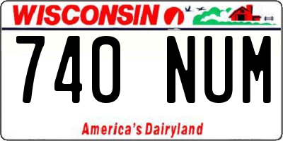WI license plate 740NUM
