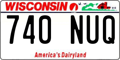 WI license plate 740NUQ