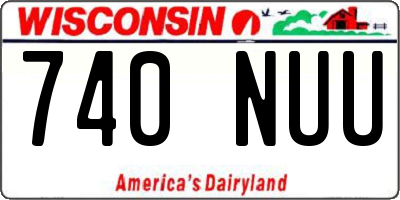 WI license plate 740NUU