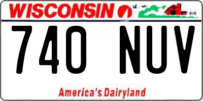 WI license plate 740NUV