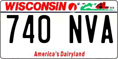 WI license plate 740NVA