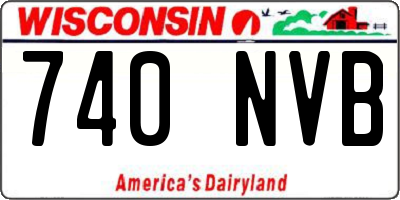 WI license plate 740NVB