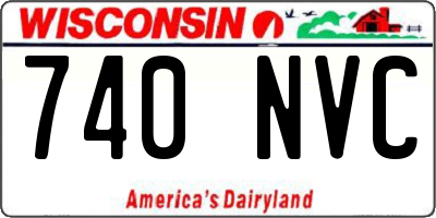 WI license plate 740NVC