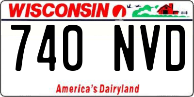 WI license plate 740NVD
