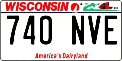 WI license plate 740NVE