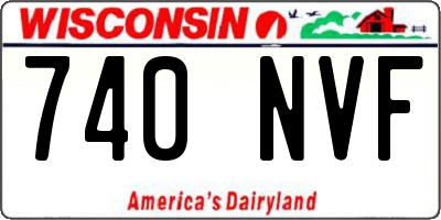 WI license plate 740NVF