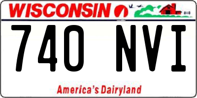 WI license plate 740NVI