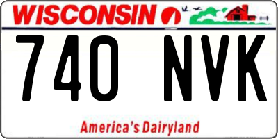 WI license plate 740NVK