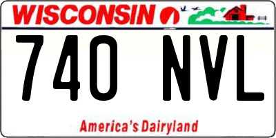 WI license plate 740NVL