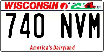 WI license plate 740NVM