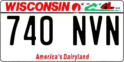 WI license plate 740NVN