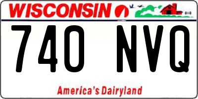 WI license plate 740NVQ