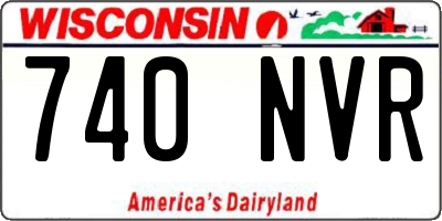 WI license plate 740NVR