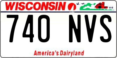 WI license plate 740NVS
