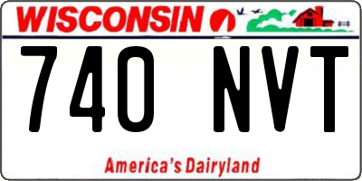 WI license plate 740NVT