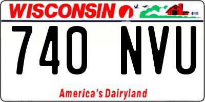 WI license plate 740NVU