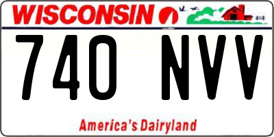 WI license plate 740NVV