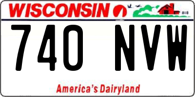 WI license plate 740NVW