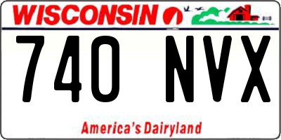 WI license plate 740NVX