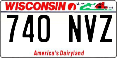 WI license plate 740NVZ