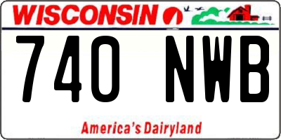 WI license plate 740NWB