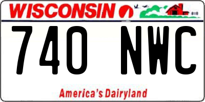WI license plate 740NWC