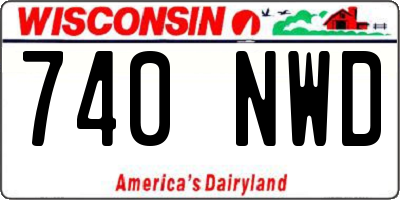 WI license plate 740NWD