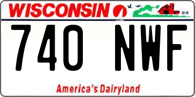 WI license plate 740NWF