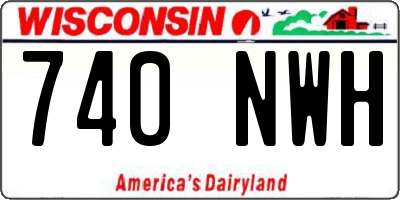 WI license plate 740NWH