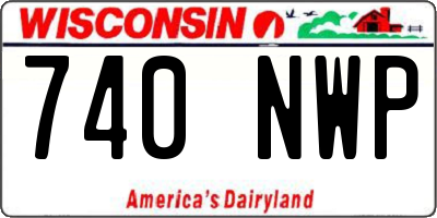WI license plate 740NWP