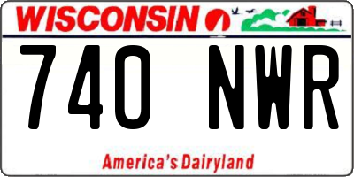 WI license plate 740NWR
