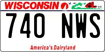 WI license plate 740NWS