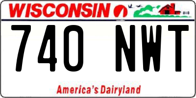 WI license plate 740NWT