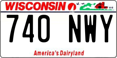 WI license plate 740NWY