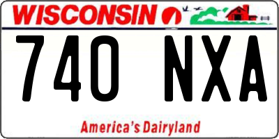 WI license plate 740NXA