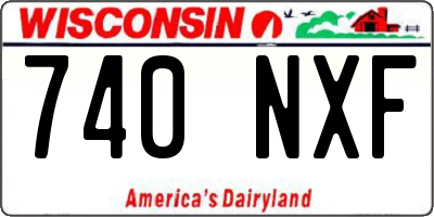 WI license plate 740NXF