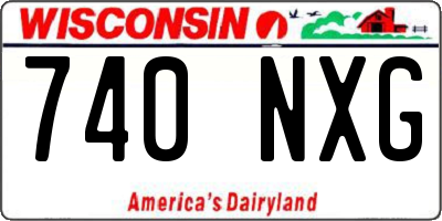 WI license plate 740NXG