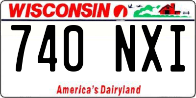 WI license plate 740NXI