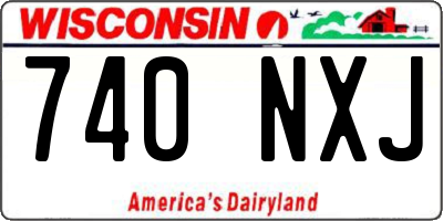 WI license plate 740NXJ