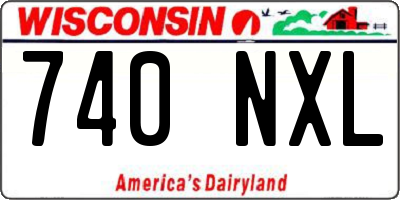 WI license plate 740NXL