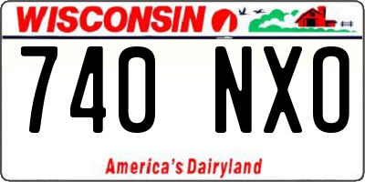 WI license plate 740NXO
