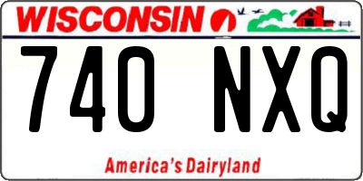 WI license plate 740NXQ