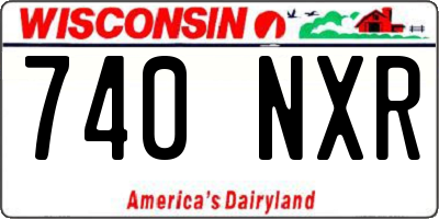 WI license plate 740NXR