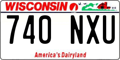 WI license plate 740NXU