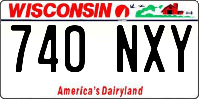 WI license plate 740NXY