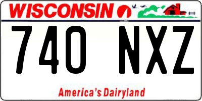 WI license plate 740NXZ