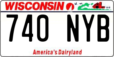 WI license plate 740NYB