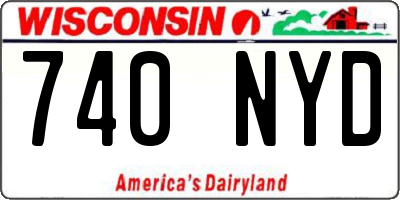WI license plate 740NYD