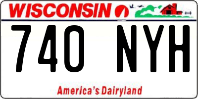WI license plate 740NYH