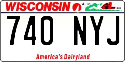 WI license plate 740NYJ